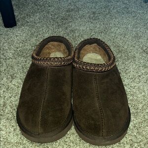 UGG Unisex Dark Brown Suede Loafers